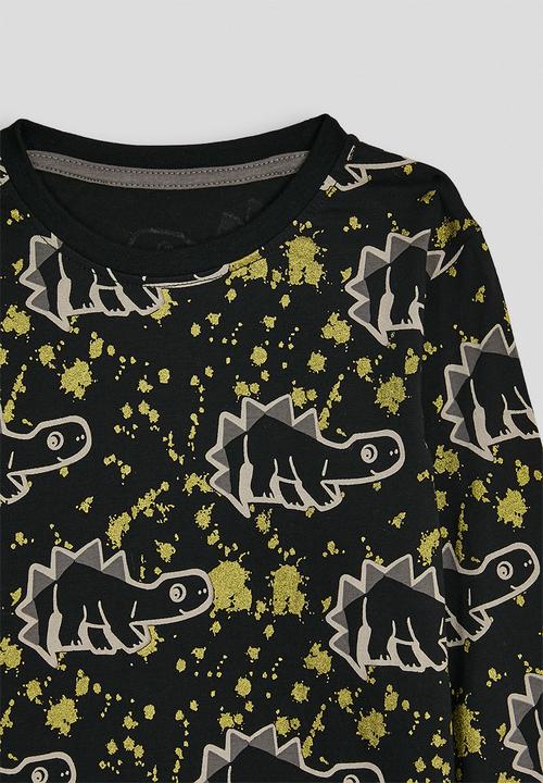 Pop Candy - Dino aop pj set - black/gold