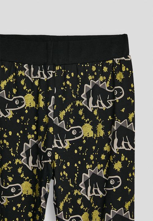 Pop Candy - Dino aop pj set - black/gold