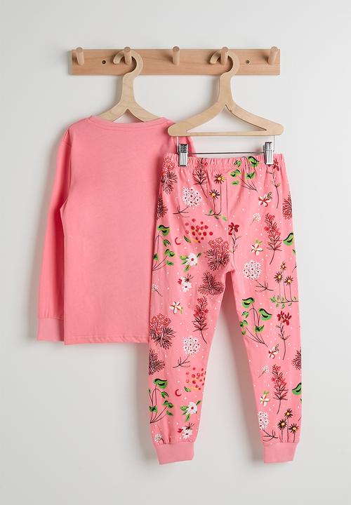 Pop Candy - Mice graphic pj set - blush color/aop