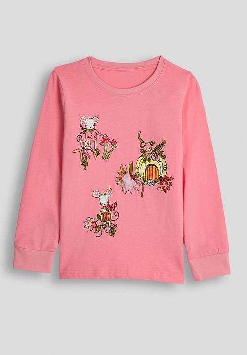 Pop Candy - Mice graphic pj set - blush color/aop