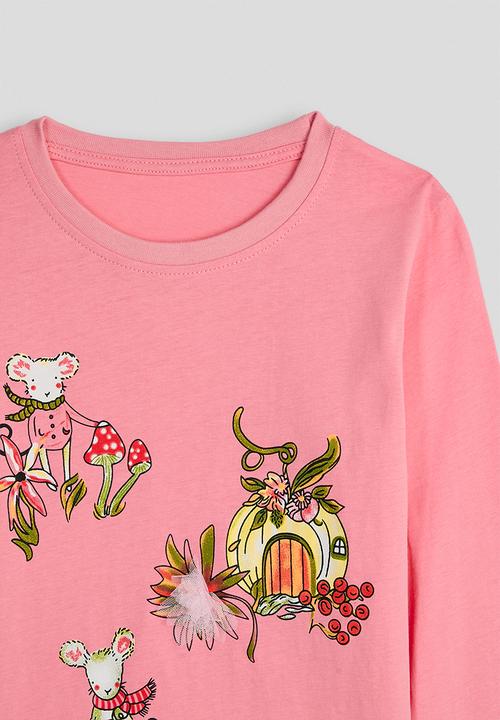Pop Candy - Mice graphic pj set - blush color/aop