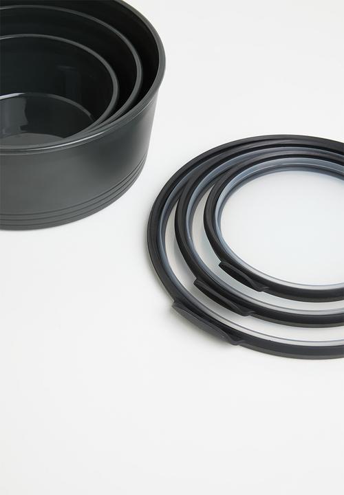 Excellent Houseware - Storage Box Set 3 Pieces - Black