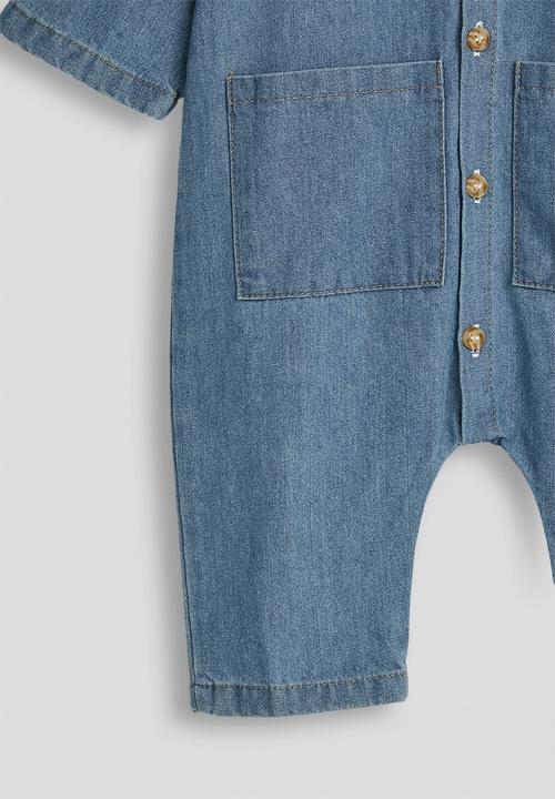 Pop Candy - Denim romper - blue/teddy