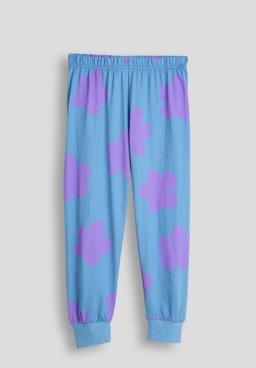 Pop Candy - Patch placement pj set - blue/floral aop