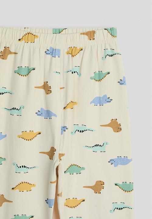 Pop Candy - Soft touch pj set - bone white/dino multi