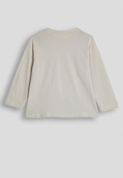 Pop Candy - Long sleeve tee with patch pocket - beige