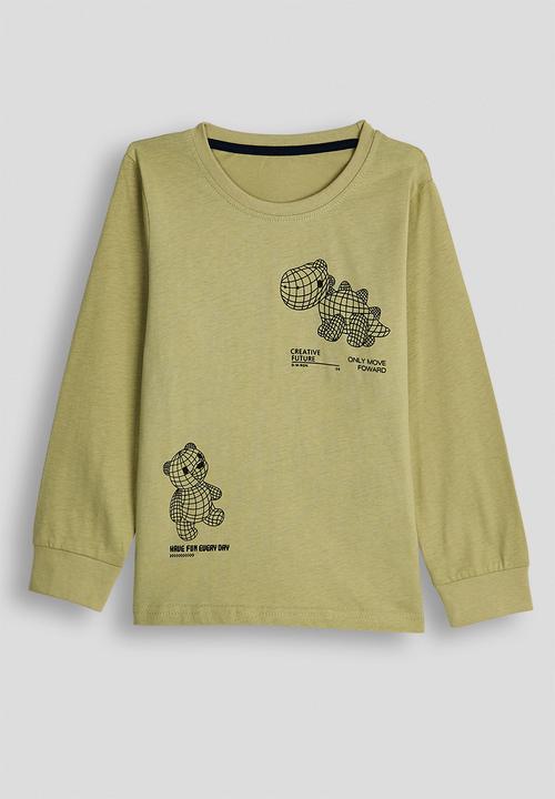 Pop Candy - Pj set with graphic and slogan - army green/army green checkerboard