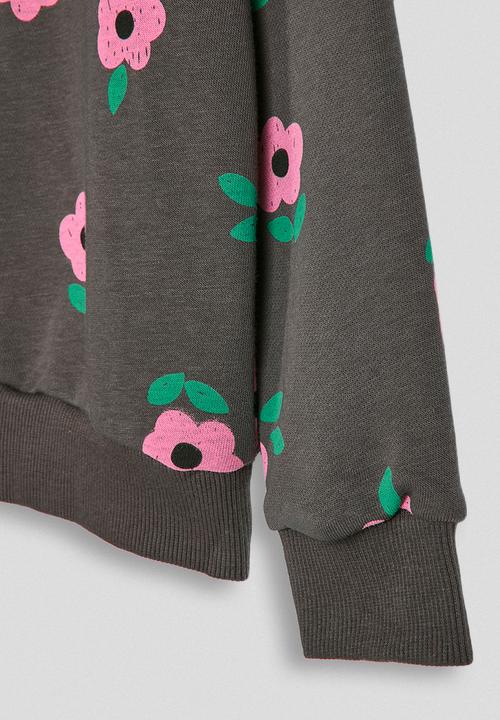 Pop Candy - Sweatshirt - brownish grey/floral aop
