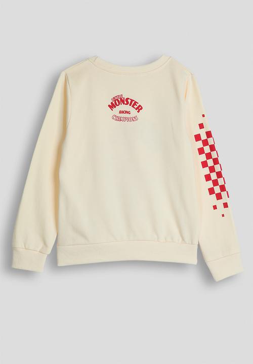 Pop Candy - Placement print sweatshirt - cream/red/little monster