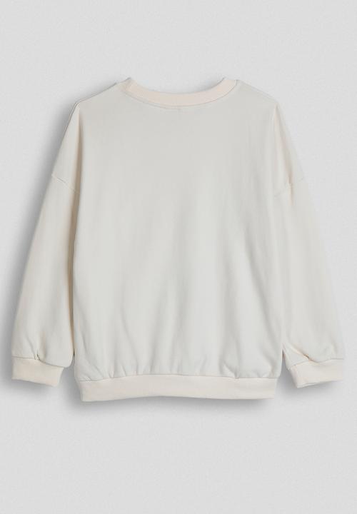 Pop Candy - Placement print sweatshirt - ivory/wave