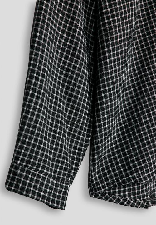 Pop Candy - Basic shirt with patch pocket - black check