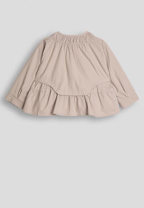 Pop Candy - Peplum top with gathered yoke - pink
