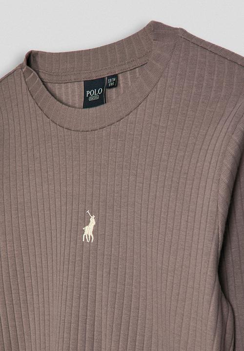 POLO - Tessa rib long sleeve tee - blush
