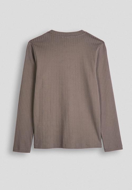 POLO - Tessa rib long sleeve tee - blush