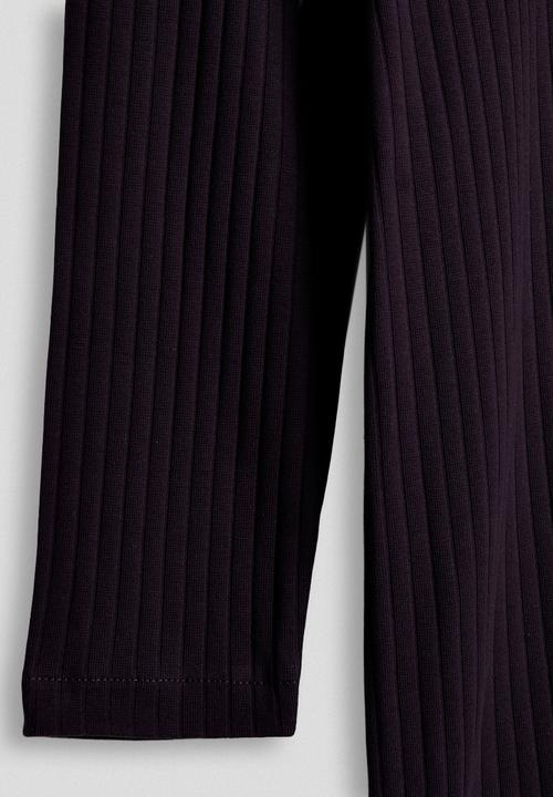 POLO - Casey rib long sleeve  dress - plum