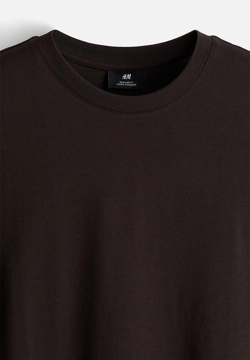 H&M - Regular fit jersey top - dark brown