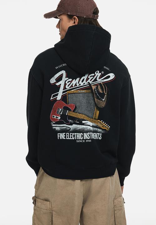 Loose fit hoodie - black/fender - 1065654068
