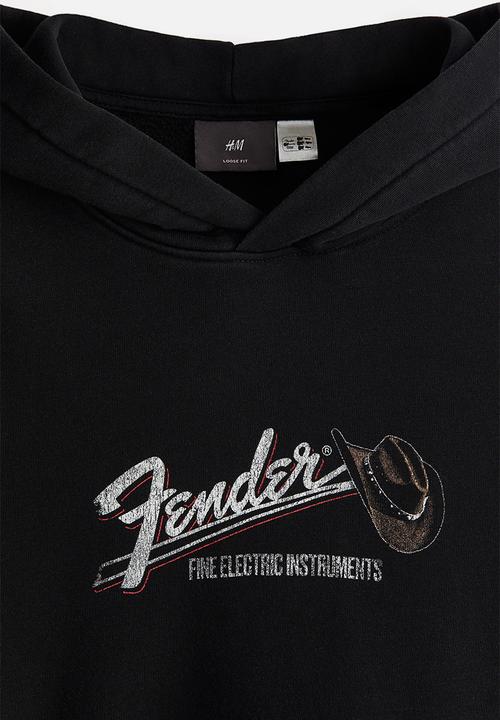 H&M - Loose fit hoodie - black/fender