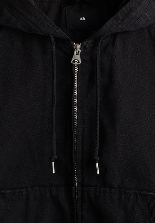 H&M - Hooded workwear jacket - black