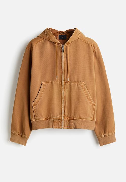 H&M - Hooded workwear jacket - brown,beige