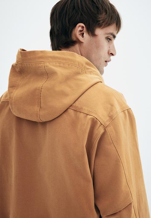 H&M - Hooded workwear jacket - brown,beige