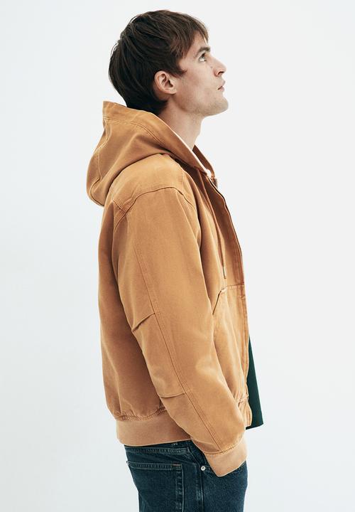 H&M - Hooded workwear jacket - brown,beige
