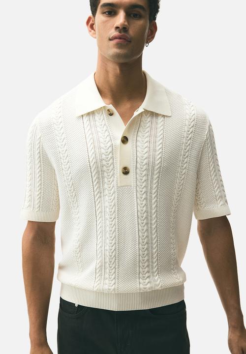 ガブリエルTTT_MSW Persia knit polo shirt ガブリエルTTT_MSW Persia knit polo shirt Buy MOSS White Terry