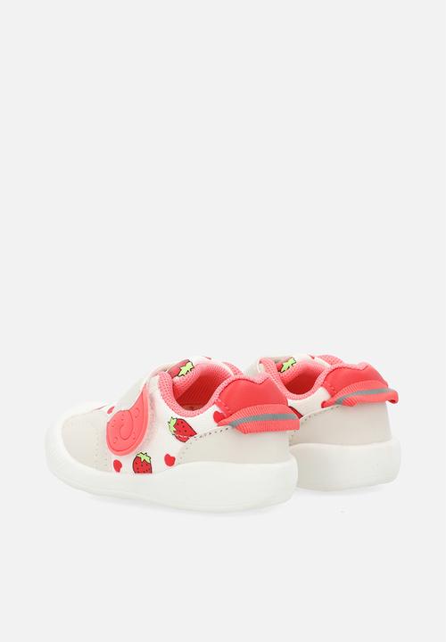Pop Candy - Anti slip sneakers - white/strawberry aop