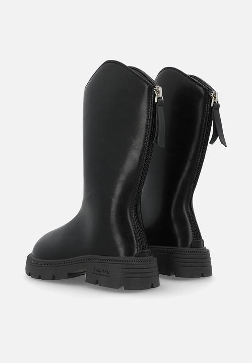 Pop Candy - PU tall boots - black
