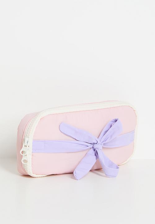 Pop Candy - Cosmetic bag with contrast bow - pink & lilac