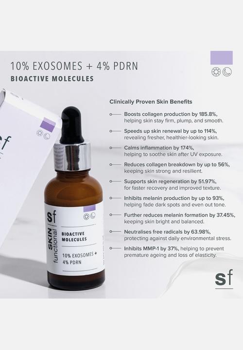 SKIN functional - 10%. Exosomes + 4% PDRN Bioactive Molecules Serum - 30ml