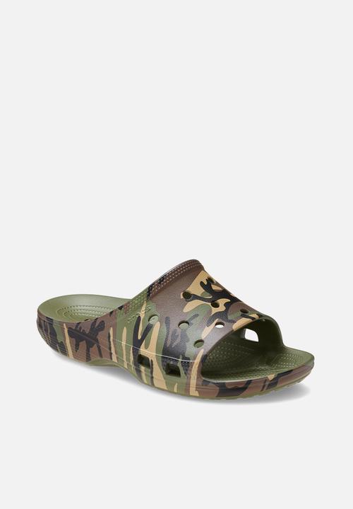 Crocs - Mens Camouflage Slide - Army Green/Multi