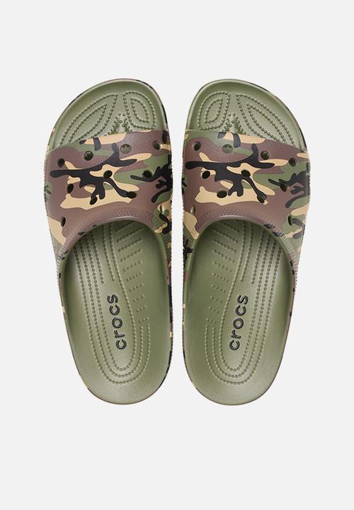 Crocs - Mens Camouflage Slide - Army Green/Multi
