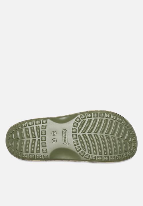 Crocs - Mens Camouflage Slide - Army Green/Multi