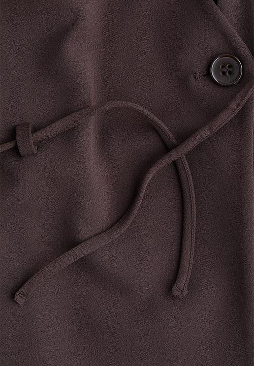 H&M - Tie-belt blazer - dark brown