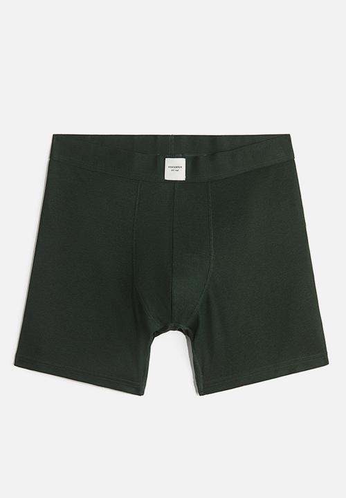 H&M - 3-Pack mid trunks with lycra® - dark green