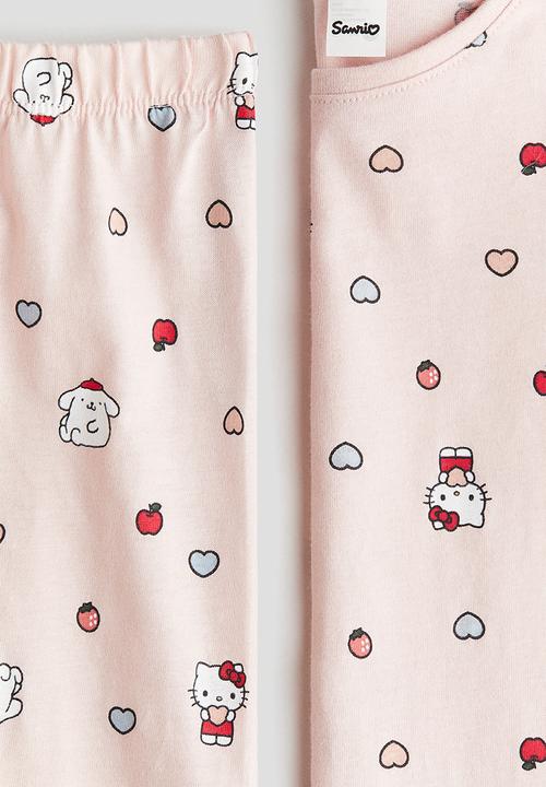 H&M - Jersey pyjamas - light pink/hello kitty