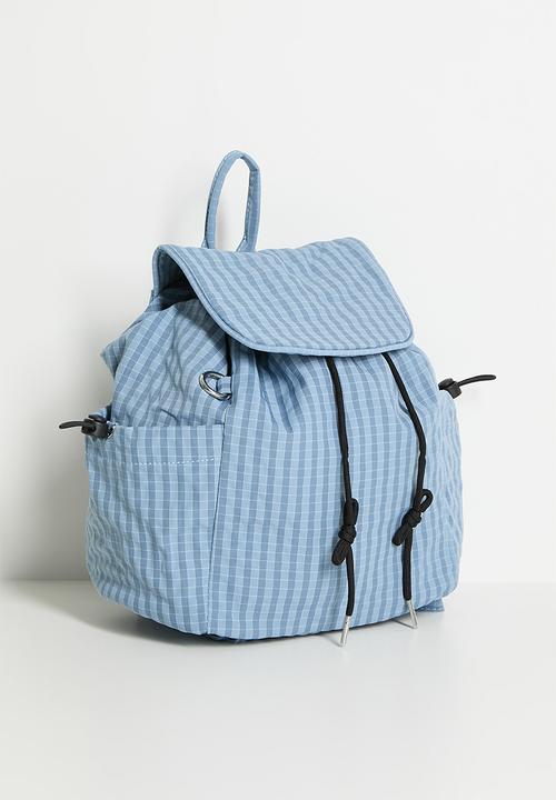 Pop Candy - Pouch-style backpack - blue/check