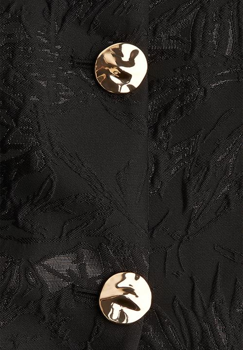H&M - Puff-sleeved blouse - black