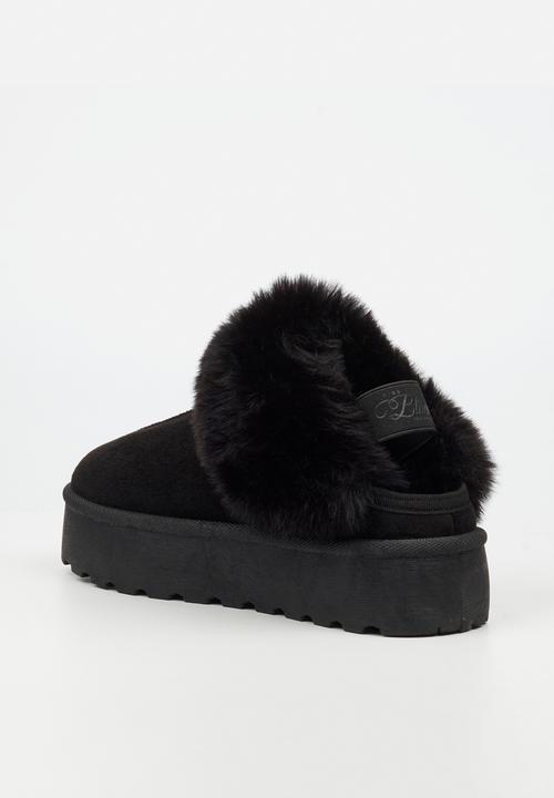 Miss Black - Bae 10 faux fur slipper boot - black
