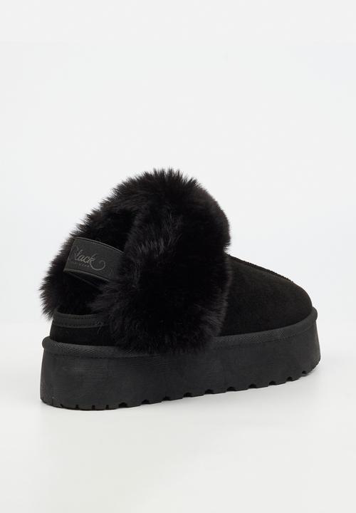 Miss Black - Bae 10 faux fur slipper boot - black