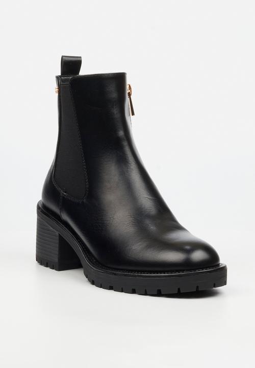 Miss Black - Creek 1 chelsea chunky heel ankle boot - black