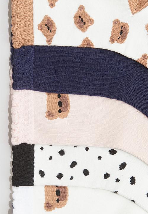 H&M - 7-Pack socks - white/bears 