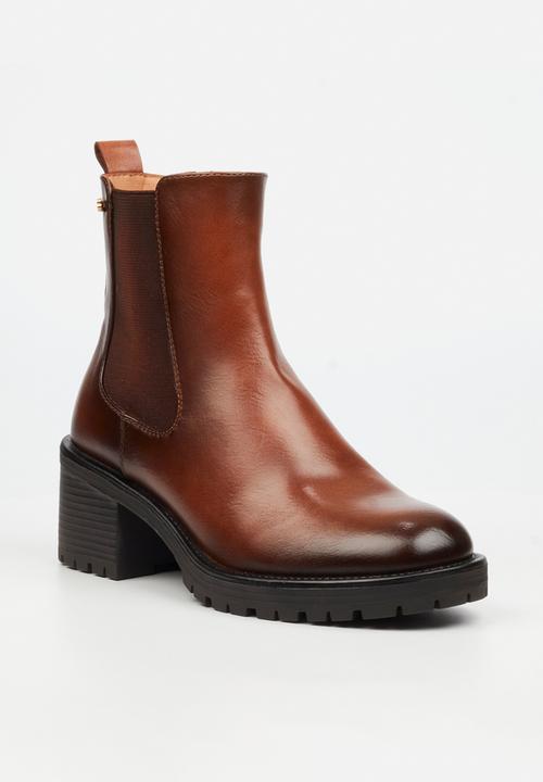 Miss Black - Creek 1 chelsea chunky heel ankle boot - tan