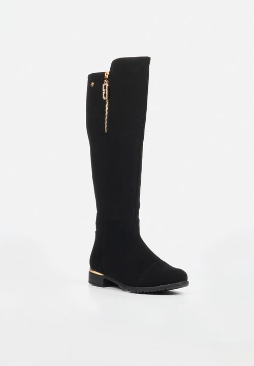 Miss Black - Hadar 26 gold zip rider boot - black