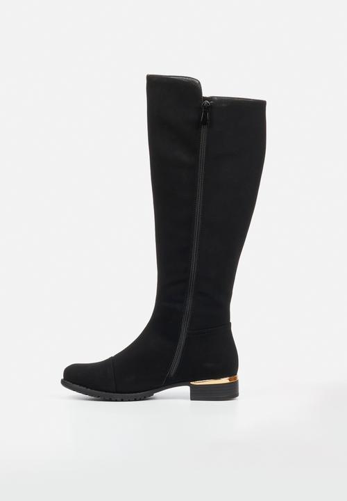 Miss Black - Hadar 26 gold zip rider boot - black