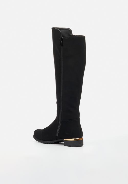 Miss Black - Hadar 26 gold zip rider boot - black