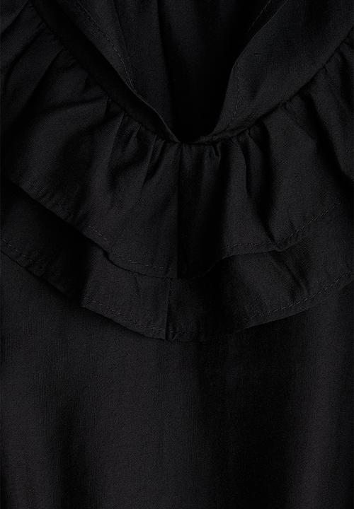 H&M - Frill-trimmed dress - black