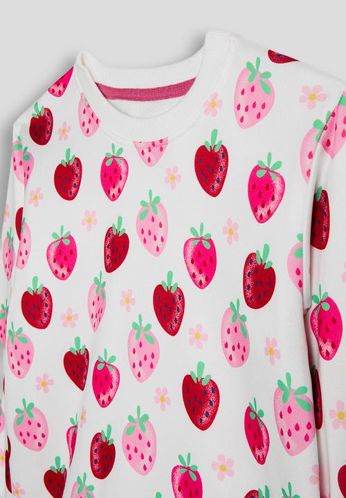 Pop Candy - All over print sweatshirt - white/strawberries