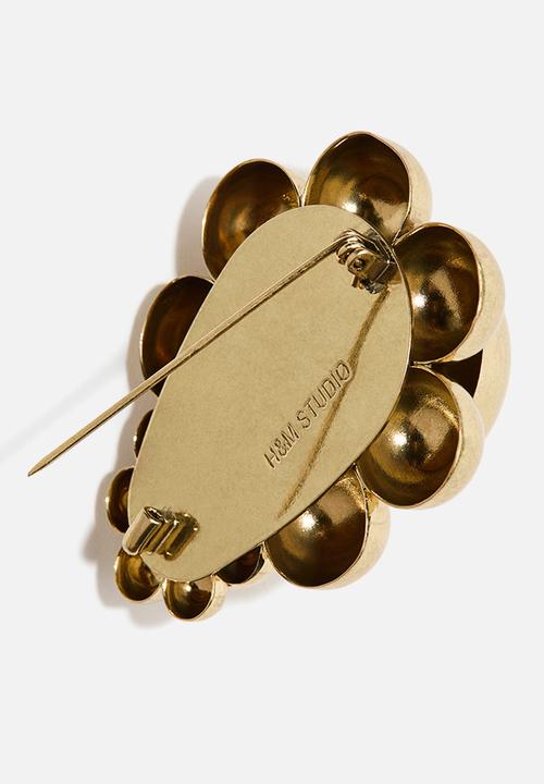 H&M - H&M Studio: Flower brooch - gold-coloured
